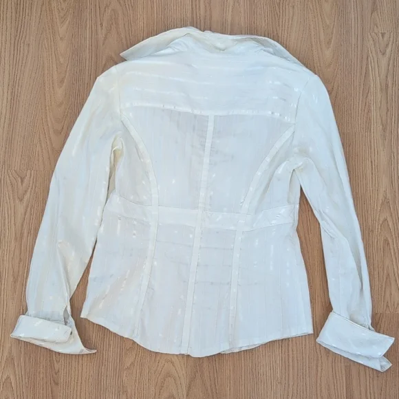 Cache White Button-Down Women's Shirt - Picture 4 of 10